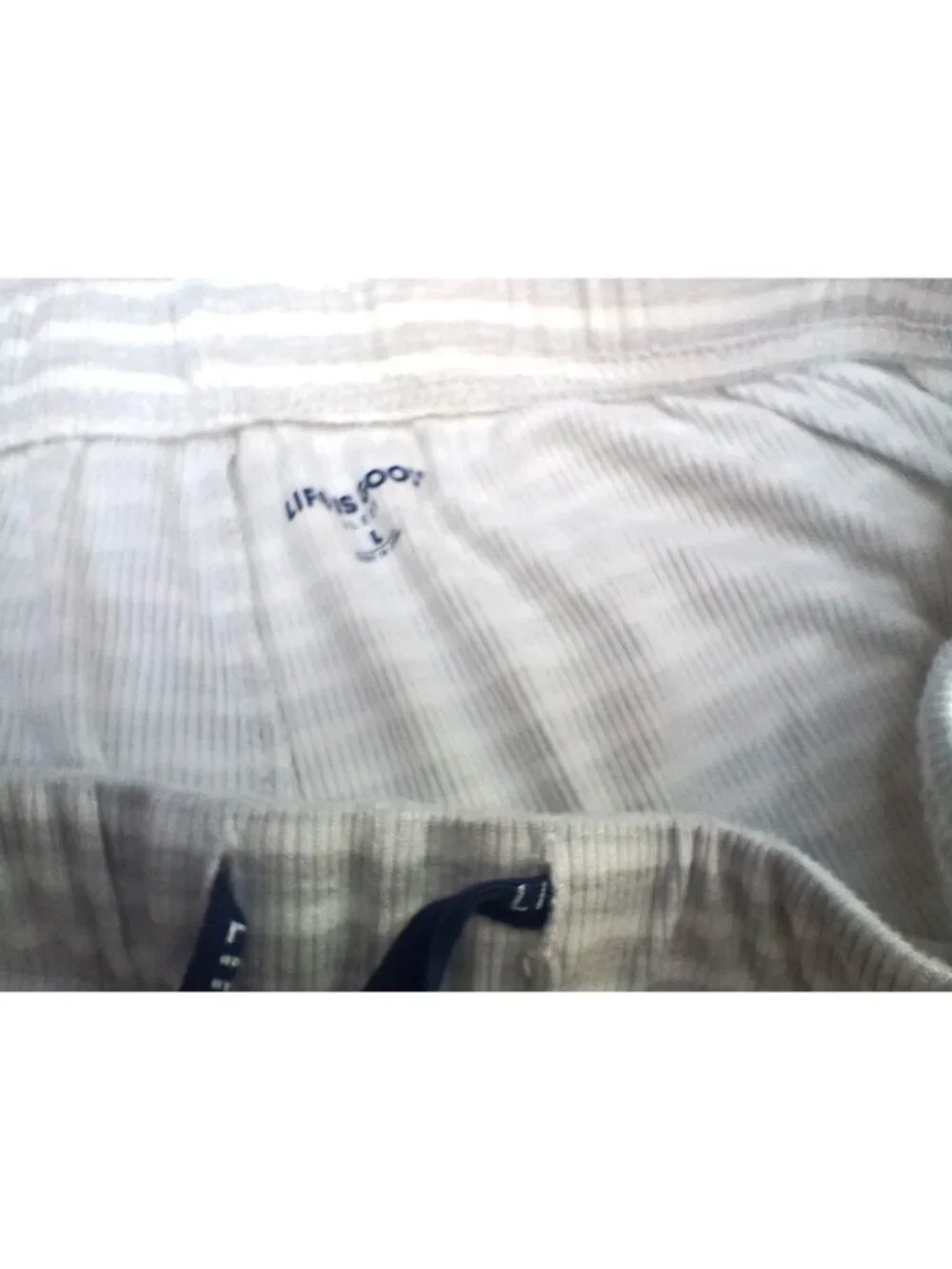 Life Is Good Womens Pajamas Simple T Shirt Pants Size L Graphic Striped Comfy